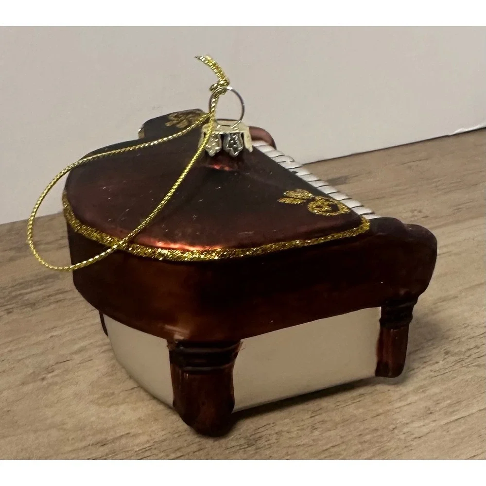 Old World Christmas Glass Blown‎ Grand Piano Ornament Musical Holiday Decor